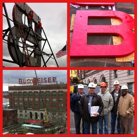Video: Time-Lapse Footage of New Budweiser Sign Construction From Anheuser-Busch