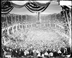 The 1916 Democratic convention held in the old St. Louis Coliseum.