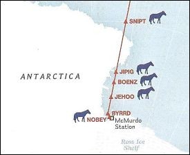 The southernmost aeronautical waypoints between Antarctica and New Zealand, renamed by Col. Ronnie Smith. - National Geographic