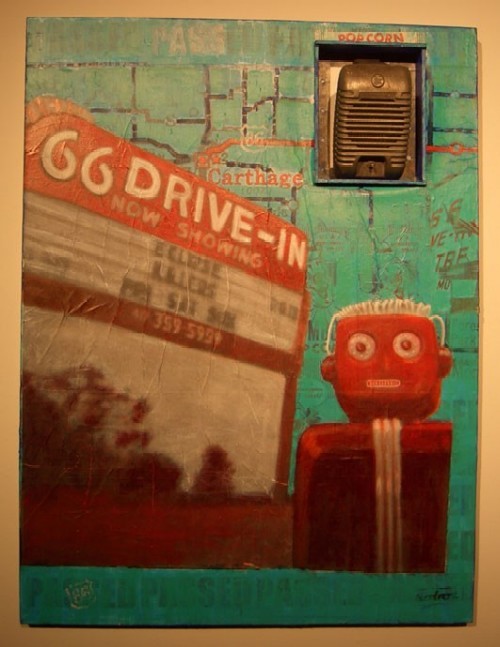 66 Drive-In, from Past/Passed: New Work by Robot at Mad Art. - Courtesy of the artists.
