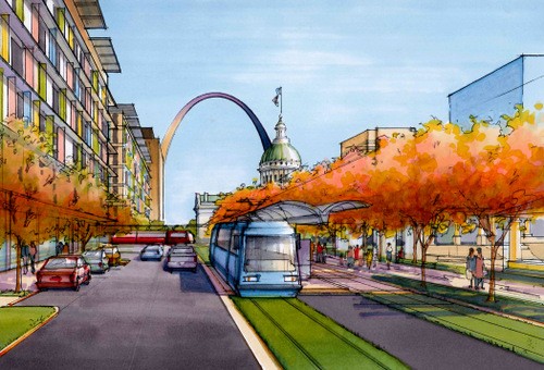 Here's what the St. Louis Streetcar could look like downtown. - Downtown STL