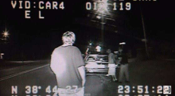Dash-cam footage showed Highland police officer Charles Allen arresting Patrick Luchtefeld. - BND via YouTube