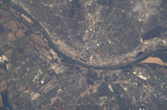 The Gateway City as seen from outer space (in the daytime) - Image via