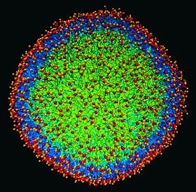 A computer simulation of a nanobee. - image via