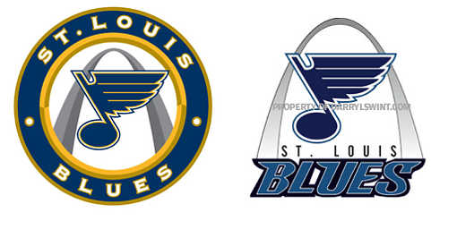 The new Blues jersey (left) and Swint's design (right). - ESPN
