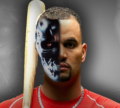 Despite what this clever bit of Photoshopping suggests, Albert Pujols is not a machine. He needs rest, says manager Tony La Russa.