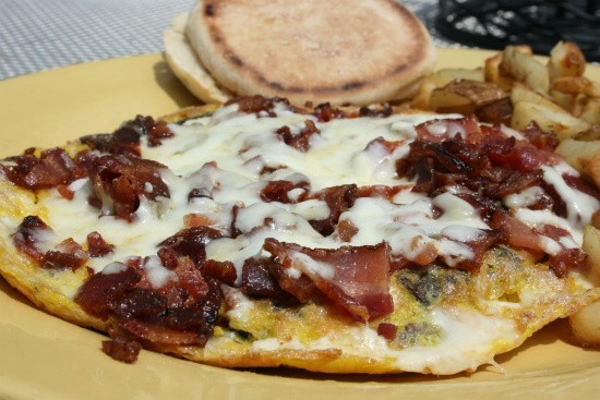 A bacon, mushroom and cheese blend frittata - Chrissy Wilmes