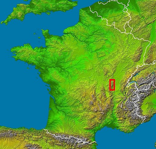 The Beaujolais region is highlighted.