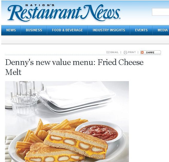 Denny's to World: We Will Kill You With Cheese -- Cheaply [Updated with Caloric Count!]