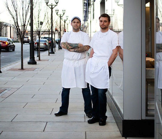Gerard Craft (left) and Adam Altnether at their Clayton restaurant Pastaria - Jennifer Silverberg