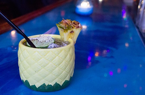 Taha'a Twisted Tiki's "Pineapple Punisher." - Photos by Mabel Suen