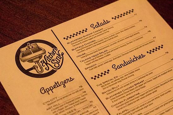 The double-sided menu.