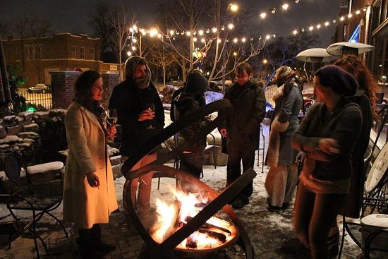 Even in cold weather, the patio at Sasha's on Shaw draws a crowd. - RFT photo