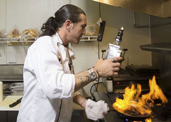 Chef Brian Hale at work at Jax Cafe. | Jennifer Silverberg