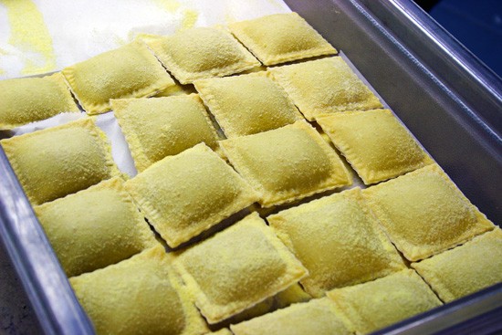 Anthonino's ravioli, ready to dive into boiling water and greet its destiny. - Katie Moulton