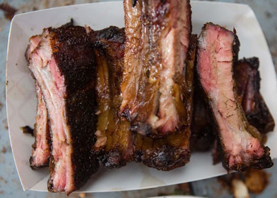 Ribs from PM BBQ at last year's LouFest Nosh Pit. | Theo Welling