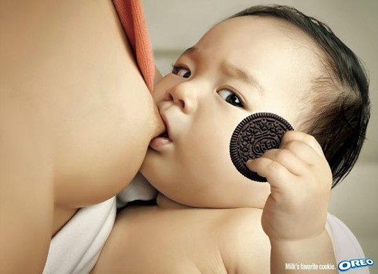 South Korean Oreo Ad: Mother's Milk and Cookies [NSFW]