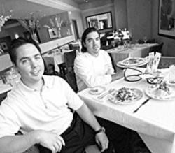The DelPietro brothers inside Luciano's Trattoria circa 2003. - Jennifer Silverberg