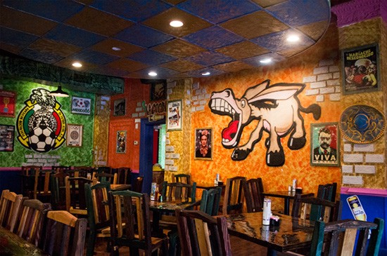 The dining area, complete with its namesake mascot.