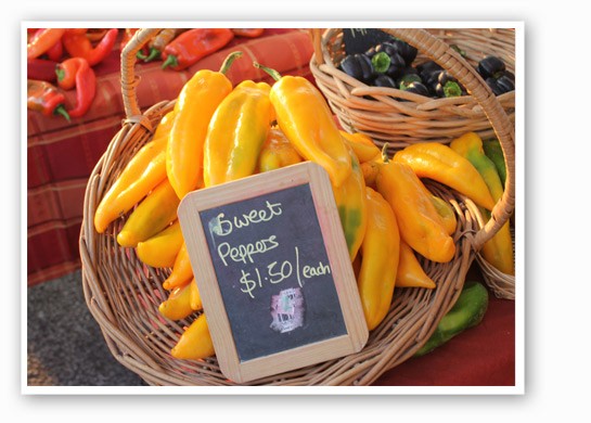 &nbsp;&nbsp;&nbsp;&nbsp;&nbsp;&nbsp;&nbsp;Vibrant sweet yellow peppers are the color of the summer sun. | Cheryl Baehr