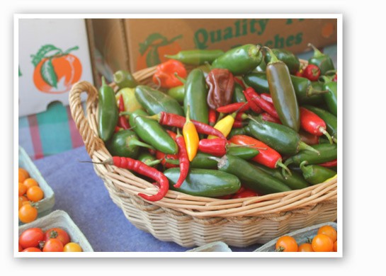&nbsp;&nbsp;&nbsp;&nbsp;&nbsp;&nbsp;&nbsp;Some hot peppers from Biver Farms adds some spice to the last days of summer. | Cheryl Baehr