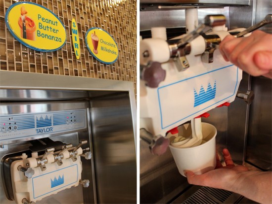 The Island's self-serve frozen yogurt machines. - Mabel Suen