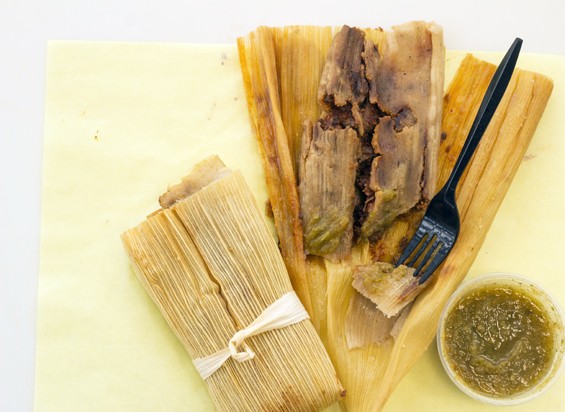 Housemade chicken tamales. | Mabel Suen