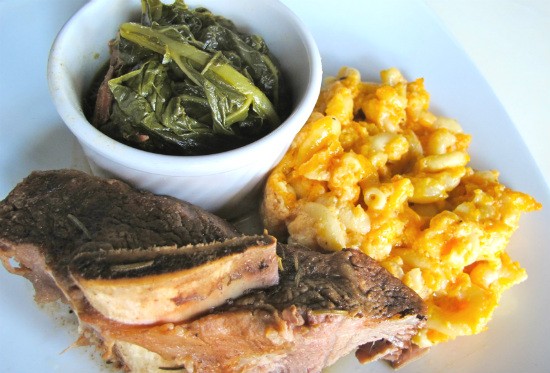 The short ribs with mac and cheese and turkey with collard greens at Soho. - Rease Kirchner