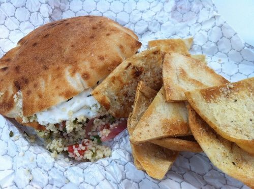 Guess Where I'm Eating this Falafel Sandwich and Win Baseball Tickets! [Updated With Winner!]
