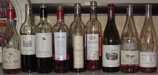 The entire field of wines tasted - Dave Nelson