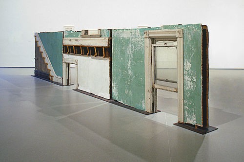 Gordon Matta-Clark, Bingo, 1974. Three building fragments: painted wood, metal, plaster and glass. - Museum of Modern Art/Licensed by SCALA/Art Resource, NY