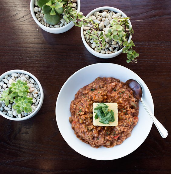 Like everything else here, the jambalaya is vegetarian, made with smoked spicy vegan sausage, brown rice, bell pepper, tomato, celery, garlic and onion, and served with cornbread. - Jennifer Silverberg