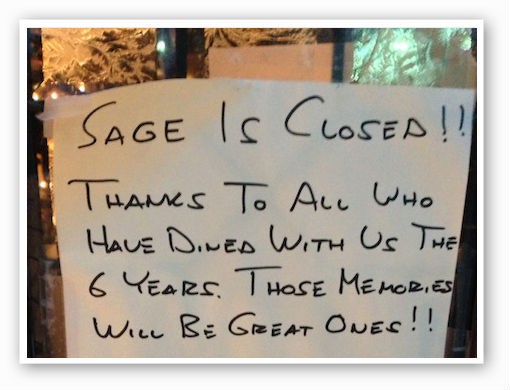 Sage in Soulard Closed, Italian Restaurant to Replace It?
