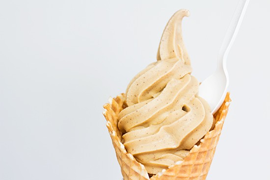 A "Sump Pump": vanilla soft serve infused with Sump coffee in a waffle cone.