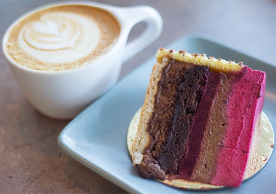 Comet Coffee's flourless chocolate-raspberry torte. | Photos by Mabel Suen