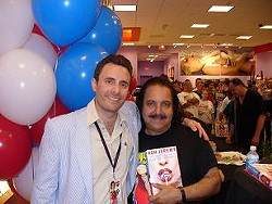 Flying Pink Pig star Ron Jeremy (right) with unknown fellow porn actor.