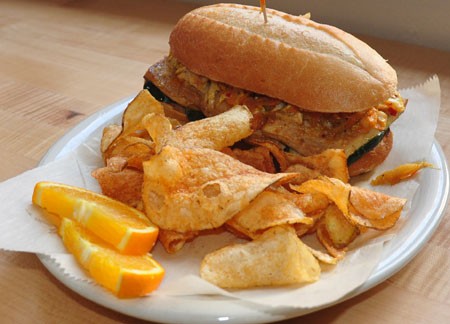Organic banh mi sandwich at Local Harvest Cafe. | Tara Mahadevan