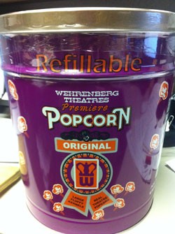 Win a Gigantic, Refillable Tub of Movie Theatre Popcorn!