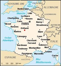 The red dot is the approximate location of Mareuil-sur-Cher.