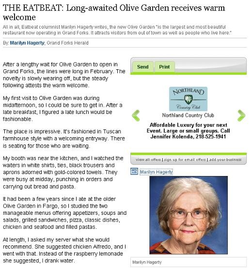 Olive Garden Reviewer Marilyn Hagerty Doesn't Have Time for Your Scorn [Updated]