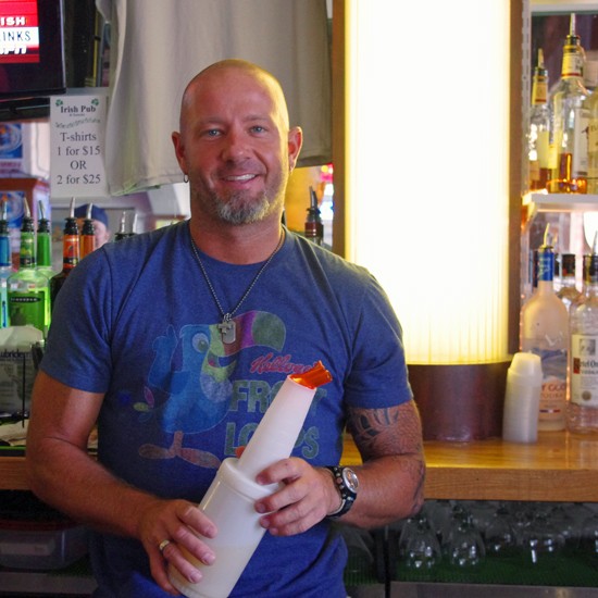 Double D Lounge Bartender Tanner Scott Mixes...A Creamsicle!