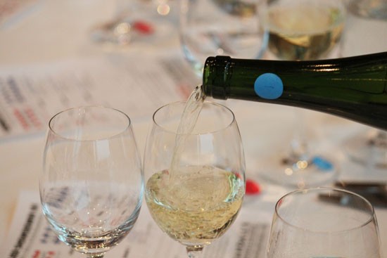 The first wine of the evening: Ortmann's Schlumberger pinot blanc "Les Princes Abbes" 2009 | Evan C. Jones