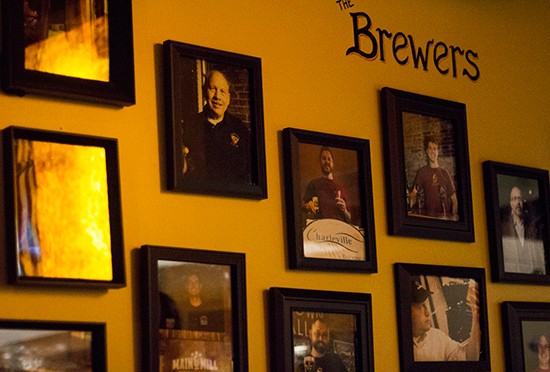 Wall of brewmasters.