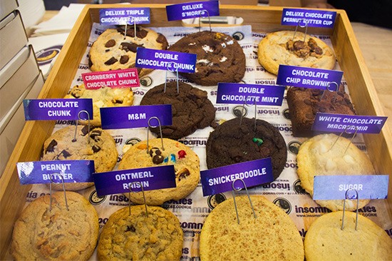 Options at Insomnia Cookies. | Photos by Mabel Suen