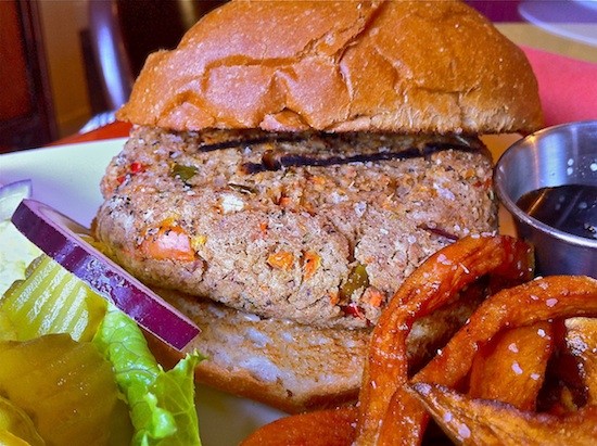 Grace Manor's black-eyed pea burger. - Bryan Peters