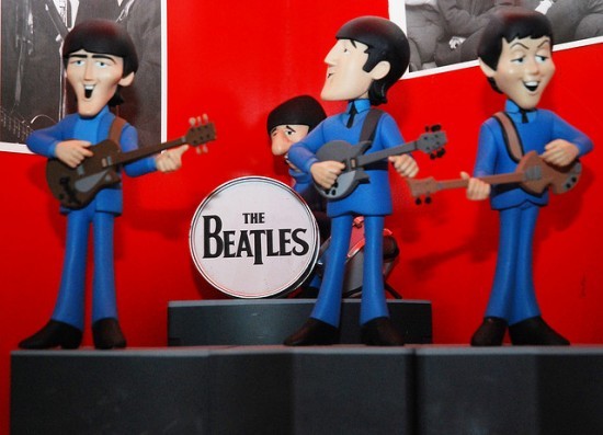 The Beatles sort of looked like this when they performed at Busch Stadium in 1966. - GEORGE VALE | FLICKR