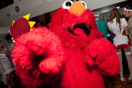 This weekend was just the warm-up lap for that Tickle-Me Elmo costume. - Jon Gitchoff