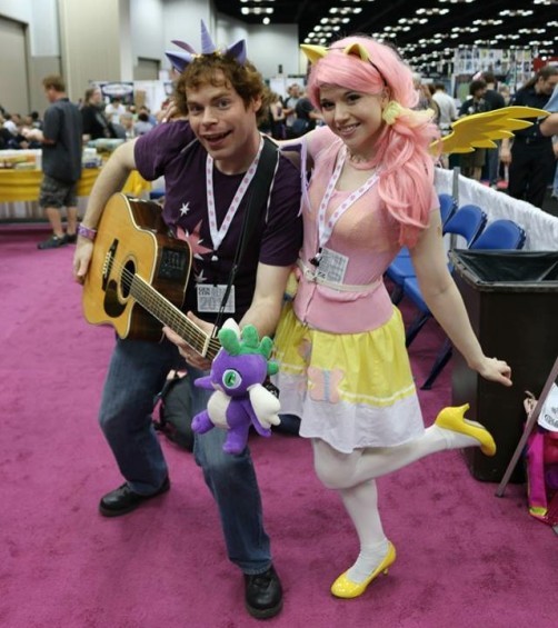 Meet Twi-fi Sparklecaster and Professor Savvyshy of the Shake Ups in Ponyville. - photo courtesy of the band