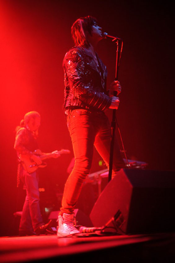Julian Casablancas last night on the Pageant stage. See more photos from Julian Casablancas' show last night at the Pageant. - Photo: Todd Owyoung