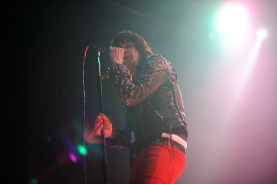 Julian Casablancas last night on the Pageant stage. See more photos from last night's Julian Casablancas show at the Pageant. - Photo: Todd Owyoung